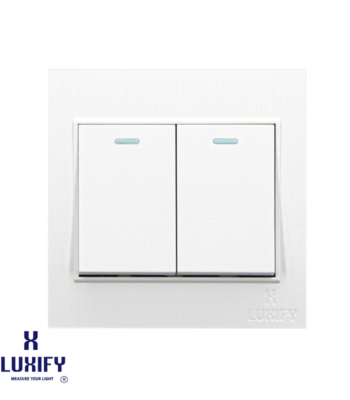 مفتاح دركسون مجوز بلون أبيض من LUXIFY – تحكم مزدوج بتصميم أنيق وعصري