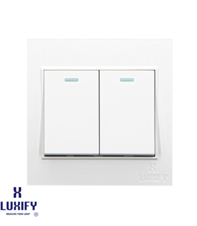مفتاح دركسون مجوز بلون أبيض من LUXIFY – تحكم مزدوج بتصميم أنيق وعصري