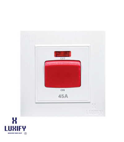 مفتاح مكيف 45 أمبير أبيض من LUXIFY – أداء فائق بتصميم أنيق وآمن