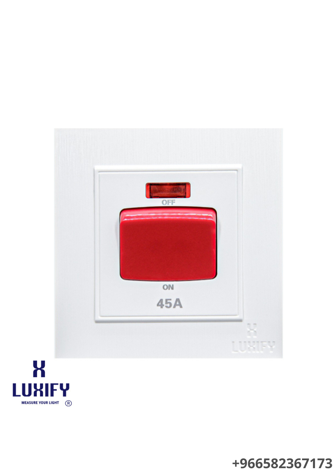 مفتاح مكيف 45 أمبير أبيض من LUXIFY – أداء فائق بتصميم أنيق وآمن