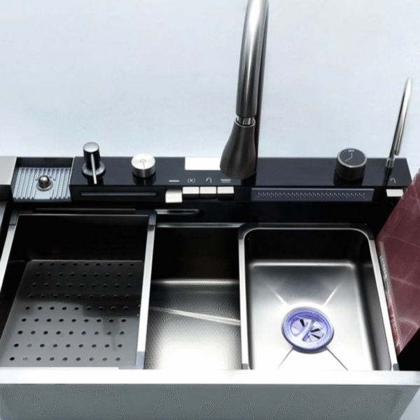 مجلى مطبخ ستانلس بخلاط مدمج – الحل المتكامل لأناقة المطبخ